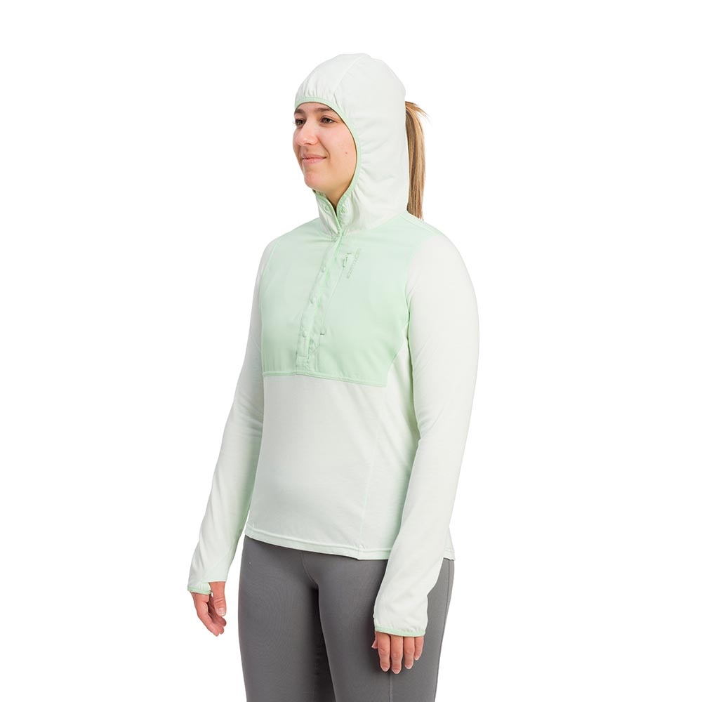 Grundens Shorebreak Hoodie Women's in Ambrosia Pastel Green